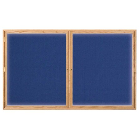 United Visual Products Triple Door Indoor Enclosed Easy Tack Bo UV334EZ-GREEN-GOLD
